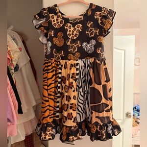 Animal Print Kids Dress